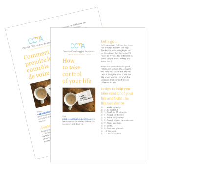 creative coaaching for academics free tips to help you gain control of your life